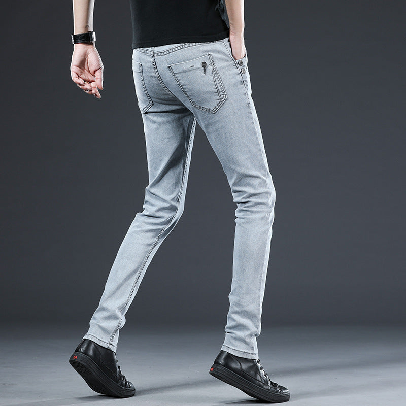 Meta Digital Store Jeans  Jeans Men's Korean-style Slim Fit Stretch Skinny Trousers