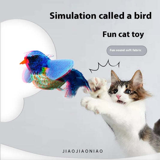 Pet Simulation Bird Sound Plush Toy Can Be Hung