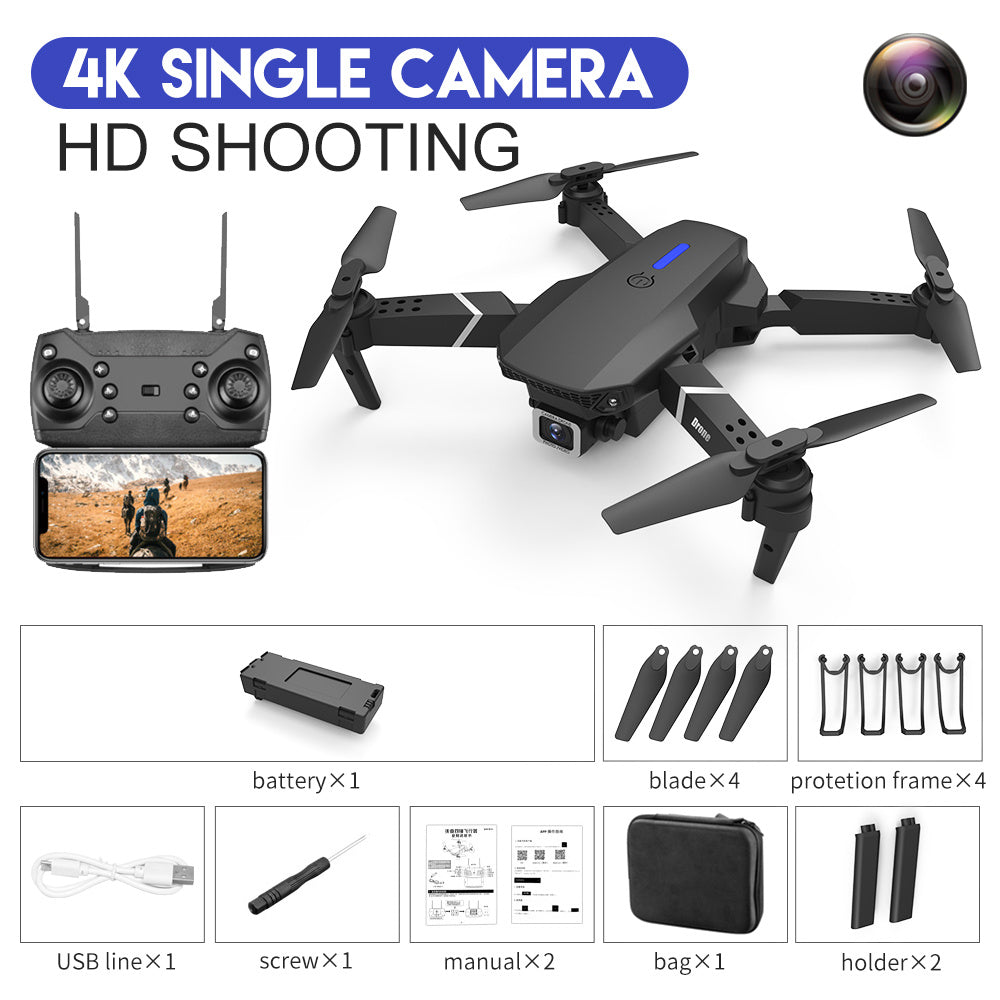 Meta  Digital Store   E88 Drone Aerial Photography HD 4K Dual Camera Remote Control Airplane Toy