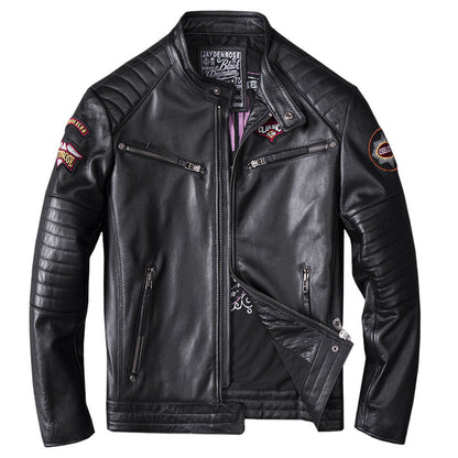 Meta Digital Store Men's Stand Collar Motorcycle Clothing Jacket Coat