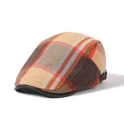 Meta  Digi Store  Retro Artistic Cotton Plaid Hat