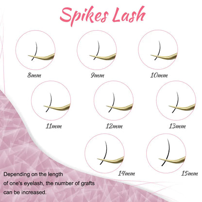 120Fans Premade Spikes Lashes Extensions I Shape Lashes Tary Fluffy Individual Eyelashes 8-18mm All Size Eyelash Vendor