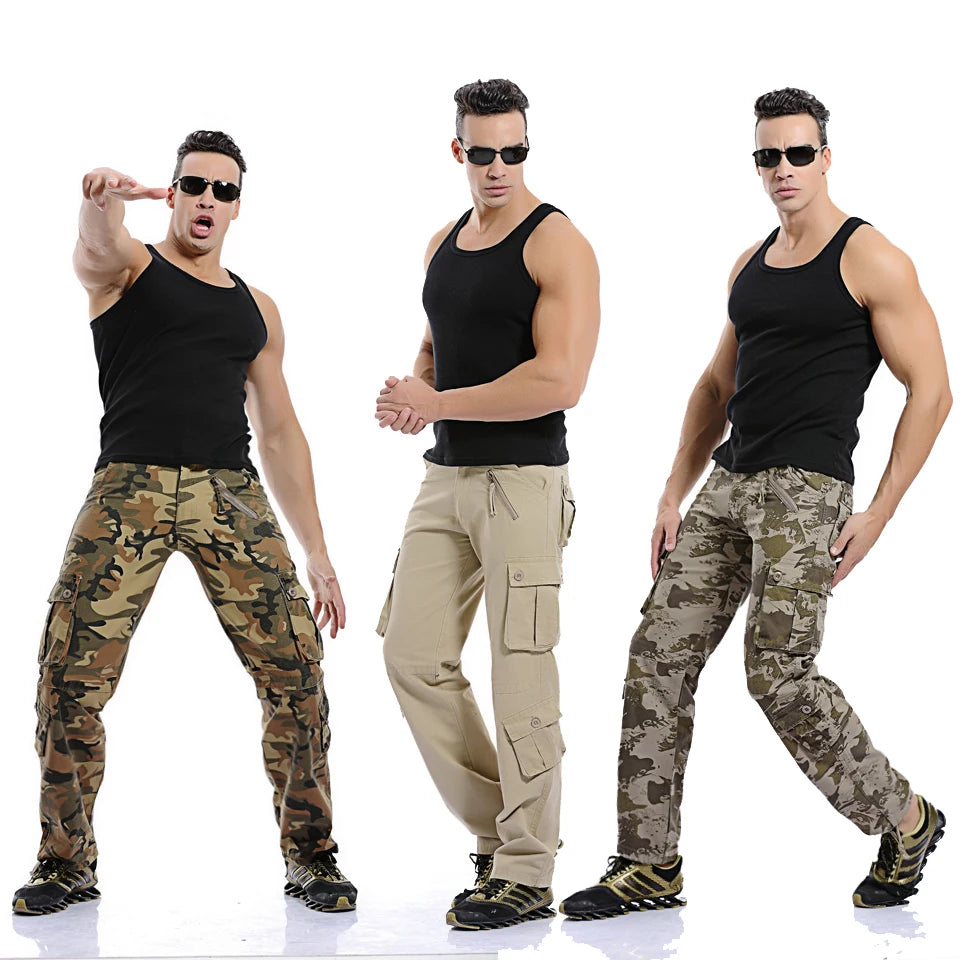 2023 Hot sale free shipping men cargo pants camouflage  trousers military pants for man 7 colors