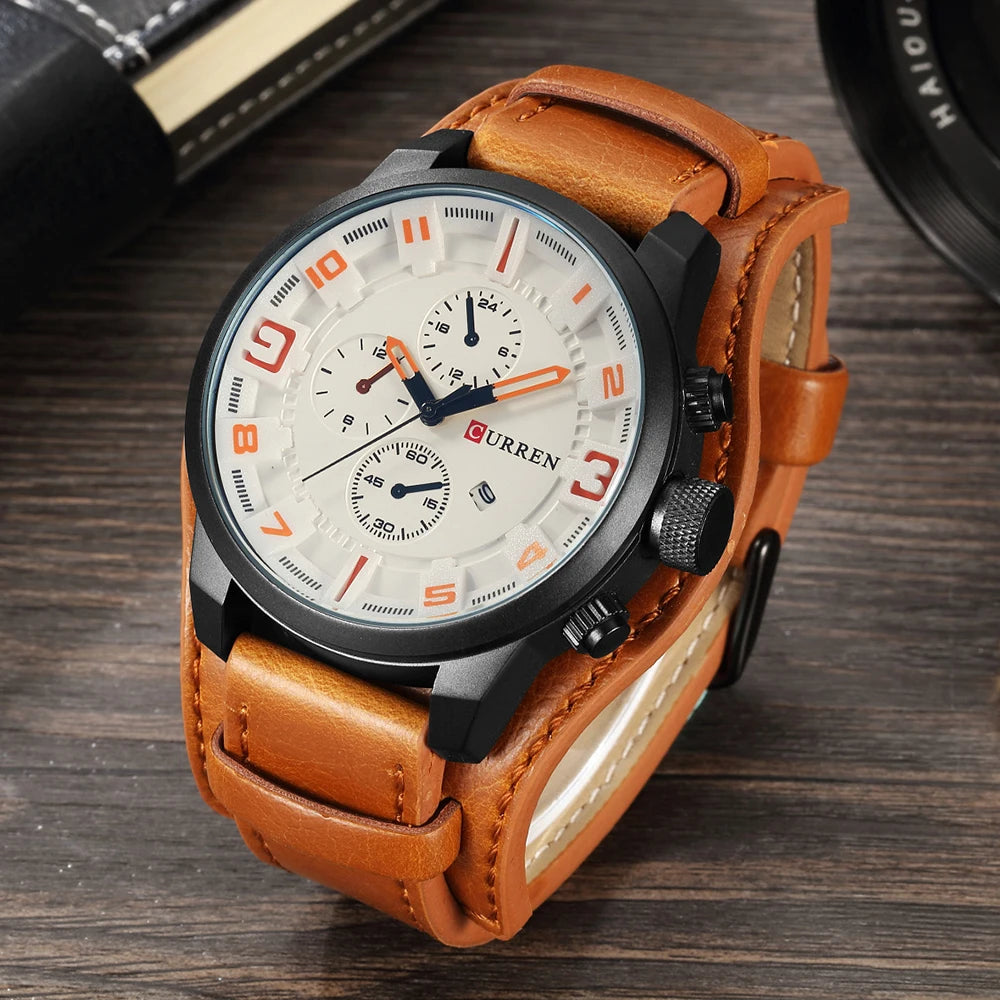 Curren Man Horlosies Man Klok 2018 Top Handelsmerk Luukse Army Militêre Steampunk Sport Man Quartz-Watch Mans Hodinky Relojes Hombre