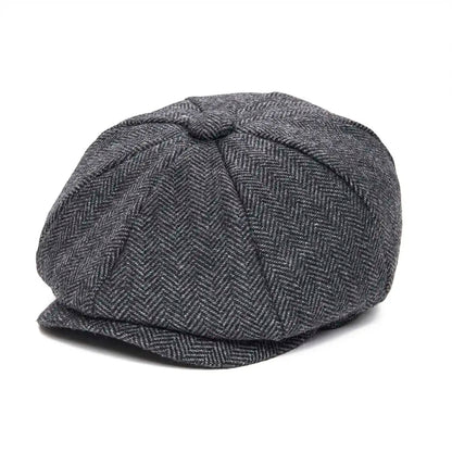 JANGOUL Woollen Tweed Kid Newsboy Cap Boy Girl Herringbone Child Flat Cap Small Size Infant Toddler Youth Beret Hat Boina 001