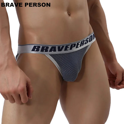 BRAVE PERSON Brand Male Underwear Men Briefs New Arrivals Men's Sexy Underpants Low-waist Nylon Underwear Briefs For Man