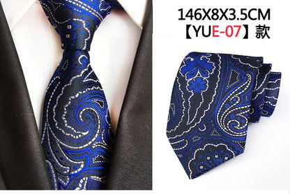 Ricnais New Design Mens Tie Luxury Man Floral Paisley Neckties Hombre 8 cm Gravata Tie Classic Business Casual Tie For Wedding