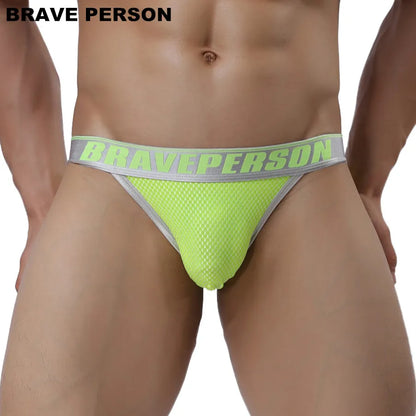 BRAVE PERSON Brand Male Underwear Men Briefs New Arrivals Men's Sexy Underpants Low-waist Nylon Underwear Briefs For Man