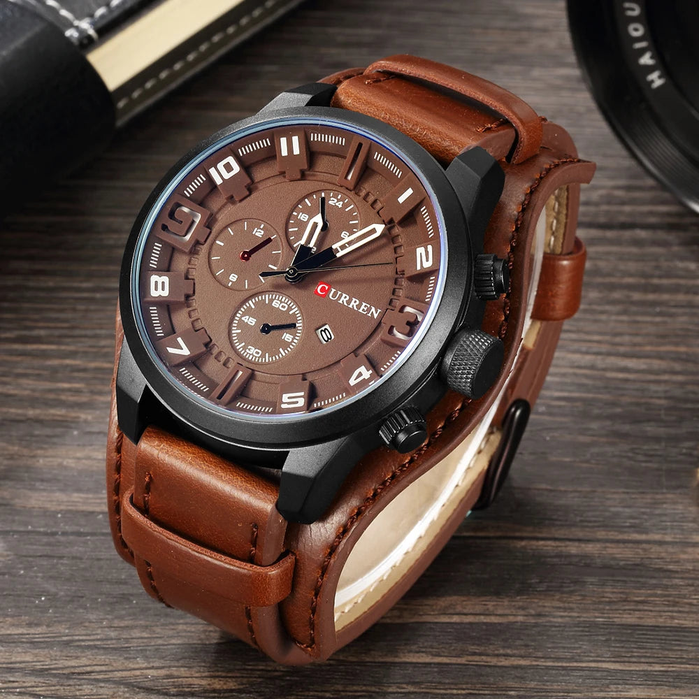 Curren Man Horlosies Man Klok 2018 Top Handelsmerk Luukse Army Militêre Steampunk Sport Man Quartz-Watch Mans Hodinky Relojes Hombre