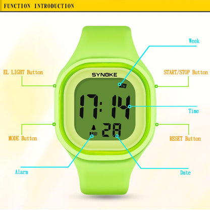 Children's Watches Over 12 Years Old SYNOKE Brand Digital Watch Waterproof Students Boys Watch Sports WristWatch For Girl Kid