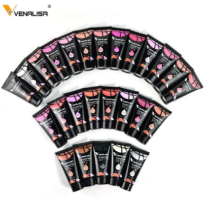 VENALISA 30ml Crystal Gel CANNI Nail Art Manicure Clear Pink Natural Camouflage Hard Jelly extension French Nail Extend Gel