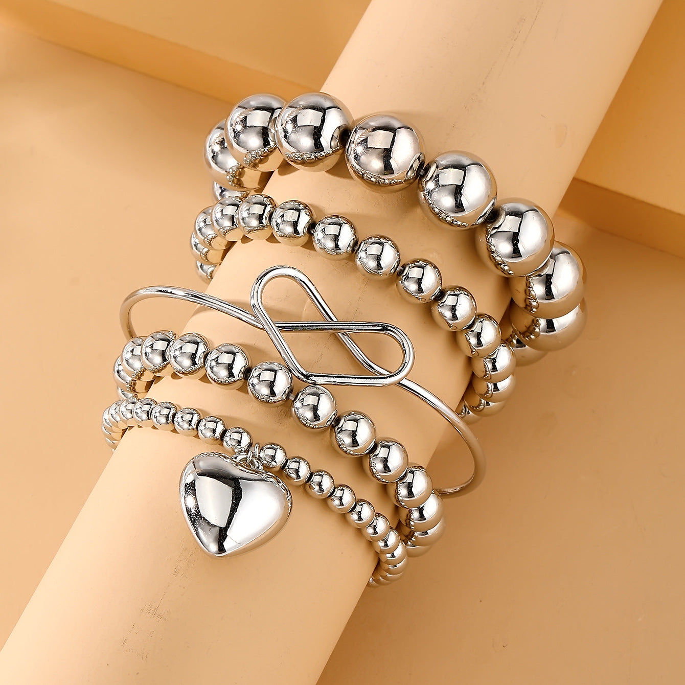 Ball Bracelet 3-piece Set Exaggerated Multi-layer