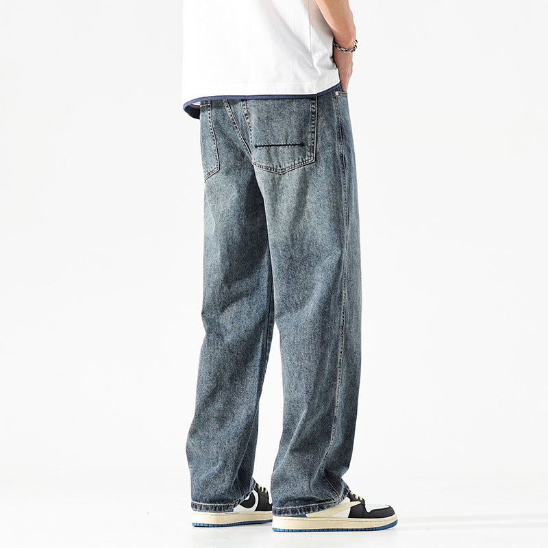 Men's Loose And Simple Solid Color Jeans