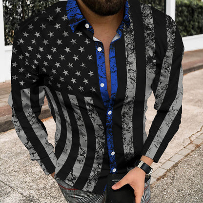 Meta Digital Store 3D Printed Skull Shirt Men's Button Cardigan