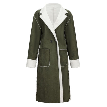 Digi Store Toevallige Leer Verdik Trench Coat Los Modieuse Baadjie