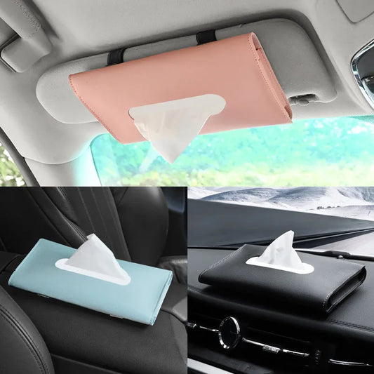 1 Pcs Car Tissue Box Towel Sets Car Sun Visor Tissue Box Holder Auto Interior Storage Decoration for BMW Car Accessories