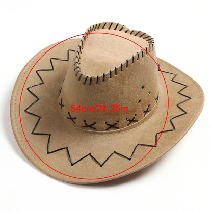 Fashion Cowboy Hat for Kids Personalized Party Straw Hat Suede Fabric Sun Hat Children Western Cowboy Hat for Boys Girls