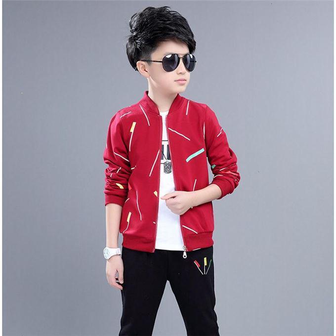 Meta Store Boys Clothing Two-piece Western Style Korean Handsome Boy Clothes