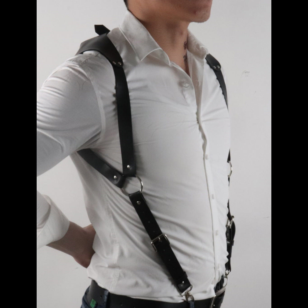 Meta Digital Store Men's Leather Bondage Suspenders Persoonlike Bondage