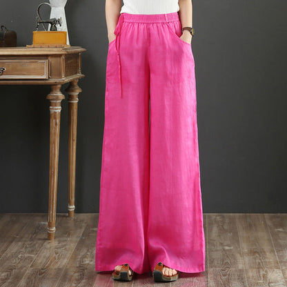 Artistic Linen Wide-leg Pants Casual Cotton And Linen Mop Trousers