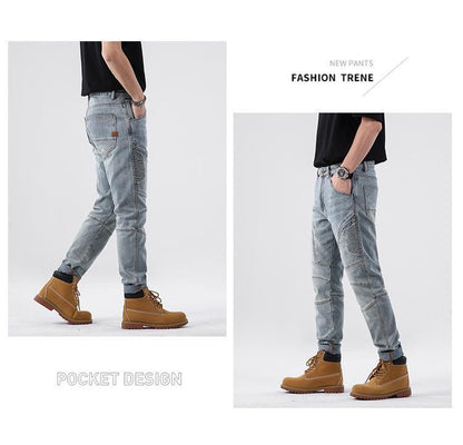 Meta Digital Store Jeans Men's Simple Comfortable Slim Jeans