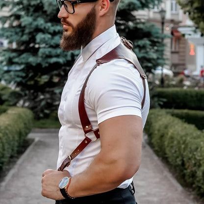 Meta  Digital Store  Men's Leather  Bondage Suspenders Personalized Bondage