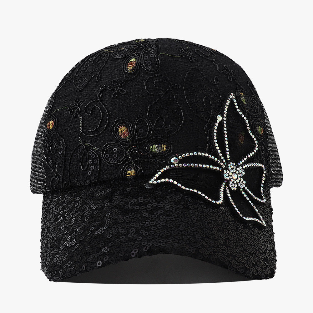 metadigitalstore.com Informeel Modieuse Sequins Peak Cap Vir Vroue