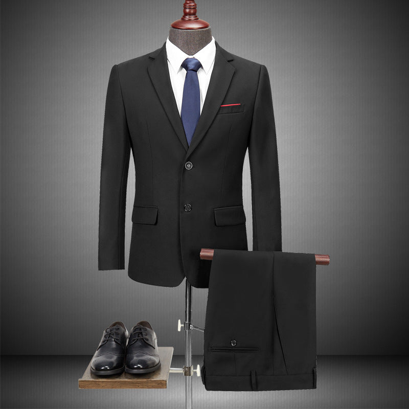 Meta  Digital Store  Men's Casual  Business Suit Two-piece Suit Plus Size Work Ball Suit Men