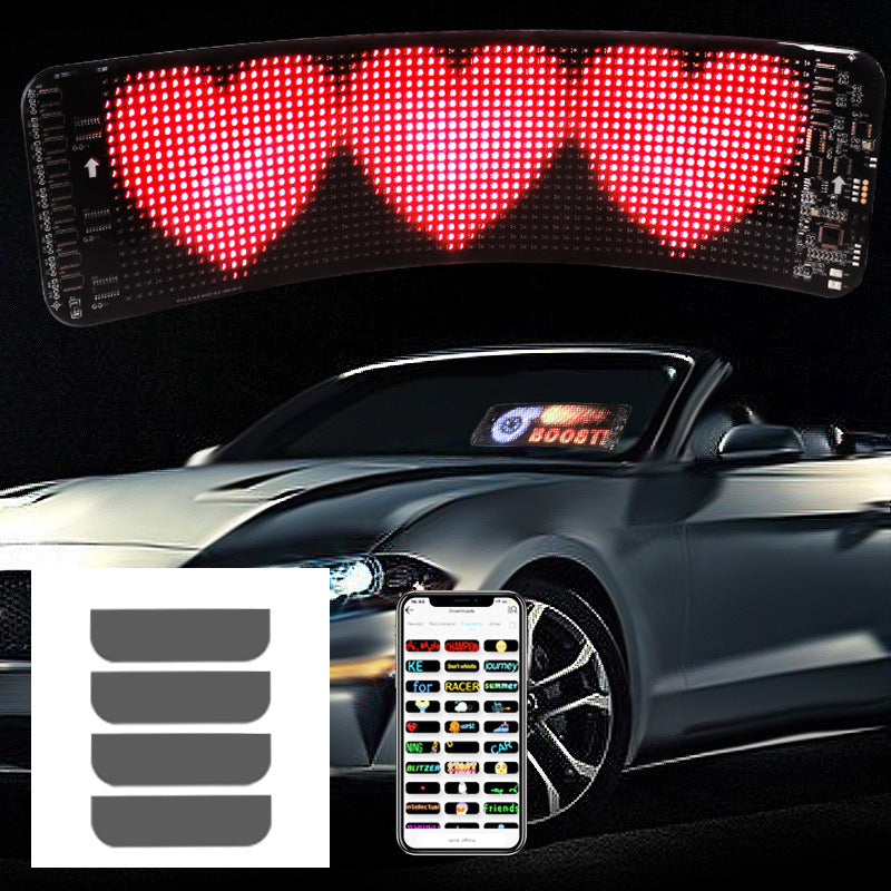 metadigitalstore.com  Programmable Car LED Sign LED Full-color Advertising Screen Ultra-thin Display Screen Custom Text Pattern Animation Display Car