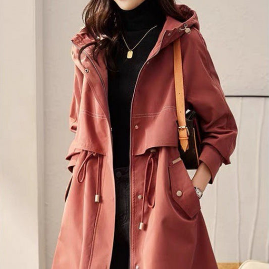 Woman  Digital Store  Women's Spring And Autumn Windbreaker Korean Fashion Overcoat