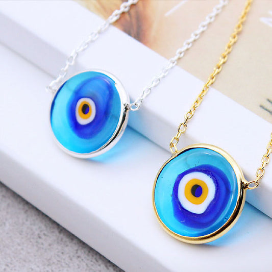 Meta  Digital Store  Women's 925  Sterling Silver Blue Eye Necklace