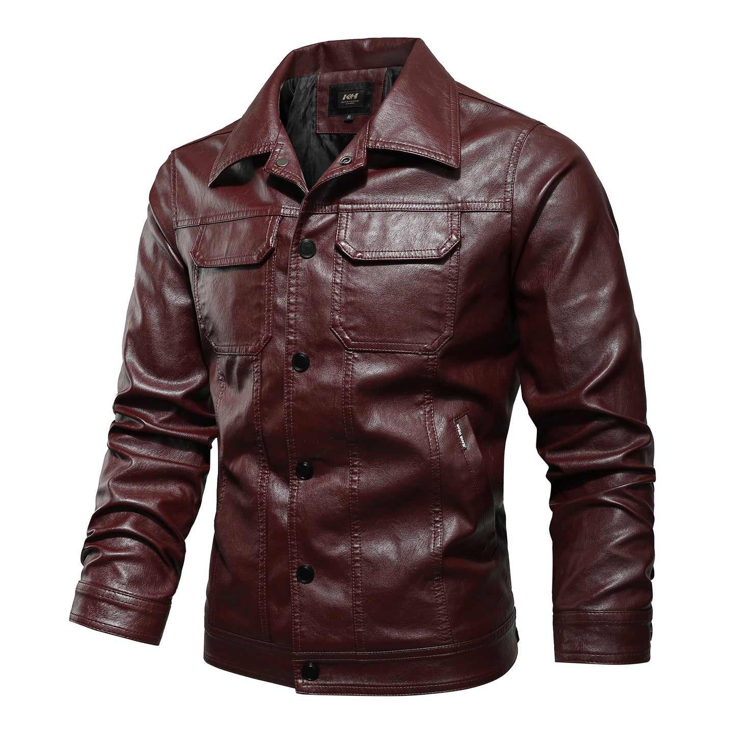 Meta Digital Store  Men's Spring And Autumn Workwear Leather Jacket