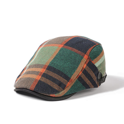 Meta  Digi Store  Retro Artistic Cotton Plaid Hat