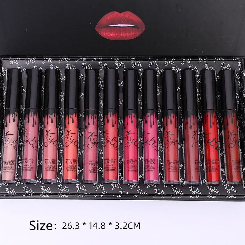 Meta Digital Store Makeup Lip Gloss 12 Bows Set Liquid Lipstick