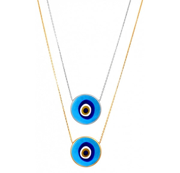 Meta  Digital Store  Women's 925  Sterling Silver Blue Eye Necklace