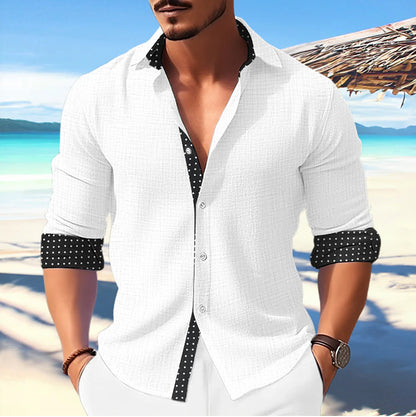 Meta  Digital Store  Casual Fashion  Trends 3D Printed Men's Long Sleeve Shirt