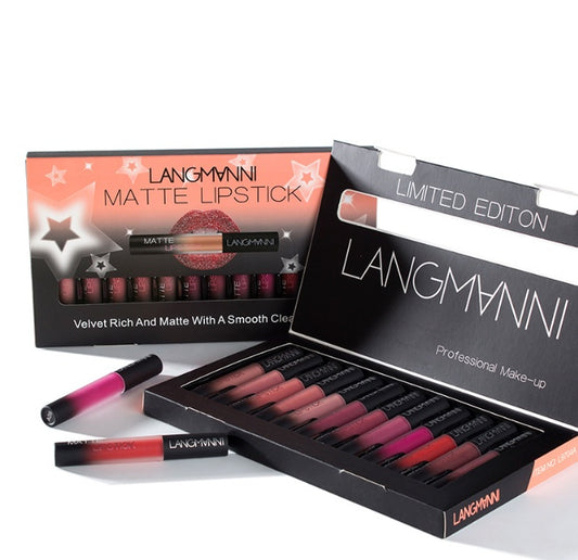 Mat Lipstiffie Waterdigte Langdurige Velvet Lipstick Set