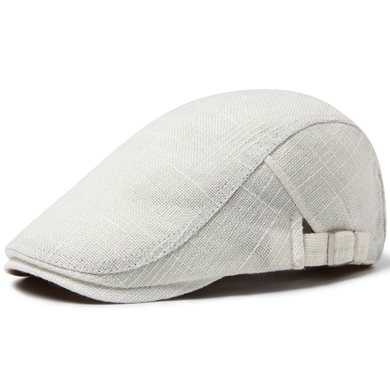 Meta  Digital Store  Men's Breathable Retro Casual Cotton And Linen Beret