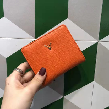 Women's Ultra-thin Foldable Cowhide Mini Wallet